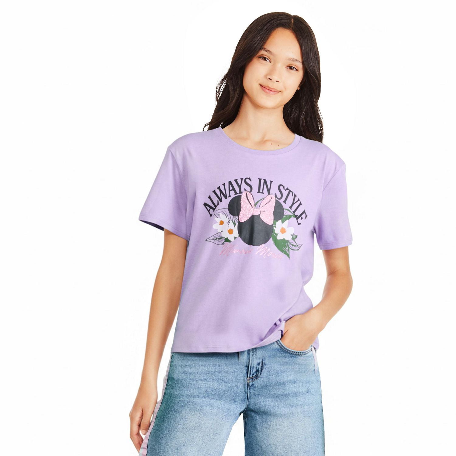T-shirt à imprimé graphique Minnie Mouse Disney pour filles