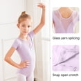 thumbnail image 2 of Birdeem Baby Girls Childrens Dance Clothes Summer Short Sleeves Training Clothes Ballet One-Piece Performance Clothes, 2 of 4