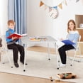 thumbnail image 3 of EDTara Modern Folding Card Table & Chair Set, Leather Padded Cushioned Chairs, Durable Steel Frame, Square Folding Table for Dining or Game Room, 3 of 8