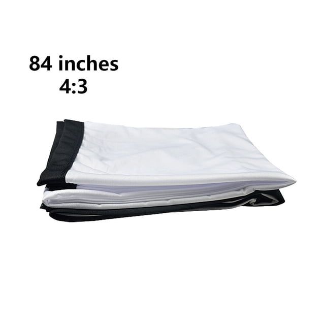 Foldable Anti-light Projection Screen Portable Theater HD Projector Curtain Party Video Movie Playing for Bedroom Indoor 84inch Type 2