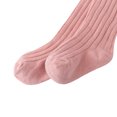 thumbnail image 4 of Faithtur Newborn's Solid Color Knitted Socks Non Slip Floor Socks with Bow Decorations, 4 of 5