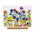 thumbnail image 2 of Nilvkv Acrylic Printed Desktop Display Floral Decoration Wooden Base Transparent Desktop Ornament, 2 of 6