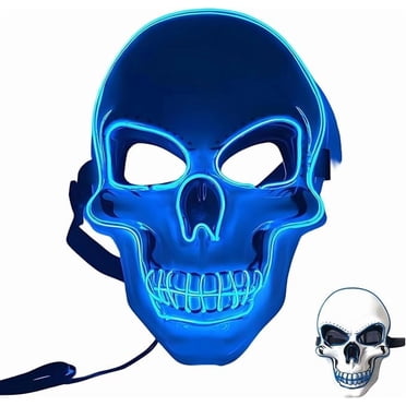 A Led Halloween Mask Light Up Glowing Face Mask For Cosplay Party Festival Fun Kids Adults Glow In The Dark Mask For Halloween Costume Party Accessories Dimensions Not Provided Weight 0.21