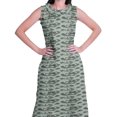 thumbnail image 2 of Moomaya Ensemble Kurta et Pantalon Sans Manches pour Femmes à Col Peter Pan Imprimé, Ensemble Ethnique 2 Pcs, 2 of 6