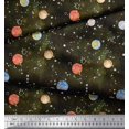 thumbnail image 3 of Soimoi Poly Georgette Fabric Planet Galaxy Printed Fabric 1 Yard 42 Inch Wide, 3 of 3