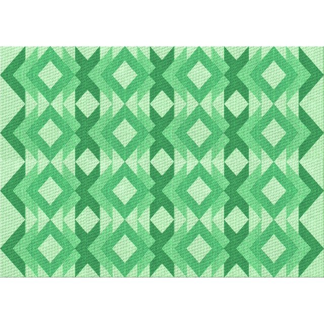 Ahgly Company Tapis Rectangulaire Lavable en Machine Intérieur Vert Jade Transitionnel, 2 Pieds x 4 Pieds