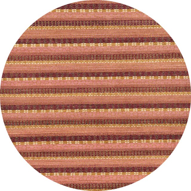 Ahgly Company Indoor Round Abstract Red Oriental Area Rugs, 5' Round