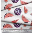 thumbnail image 2 of Soimoi Poly Georgette Fabric Watermelon Fruits Print Fabric by The Yard 52 Inch Wide, 2 of 3