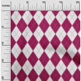 thumbnail image 2 of oneOone Velvet Dark Magenta Fabric Check Argyle Craft Projects Decor Fabric Printed By The Yard 58 Inch Wide, 2 of 4