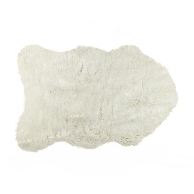 H-Luxe 2'X3' Gordon Faux Sheepskin Rug
