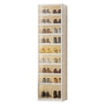 thumbnail image 1 of AKDSteel 9-Tier Foldable Shoe Rack Organizer, 18 Pairs Collapsible Shoe Storage Cabinet with Lids/Magnetic Clear Door for Closet, Stackable Tall Shoe Shelf Cabinet for Hallway, Living Room, 1 of 6