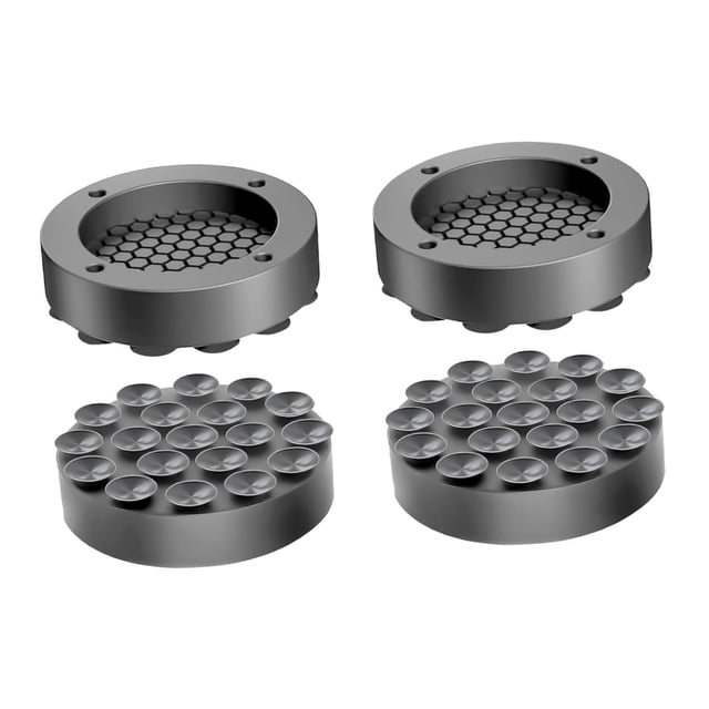 Lipstore 4 Pieces Anti Vibration Pads for Washing Machine Base Washer Dryer Pedestals Grey