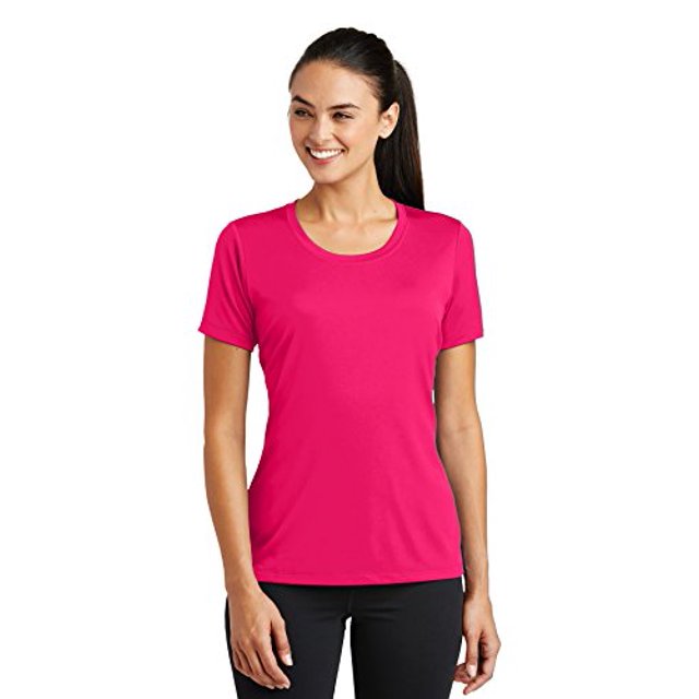Discontinued Sport-Tek ® Ladies Posicharge ® Tough Tee ™ . Lst320 Xs Pink Raspberry