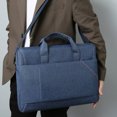 thumbnail image 4 of Blue Oxford Cloth Laptop Bag Briefcase 156 Inch Shoulder Messenger Bag For Men Women Waterproof Business Computer Bag With Multiple Pockets Adjustable Strap Large Capacity In Blue, 4 of 6