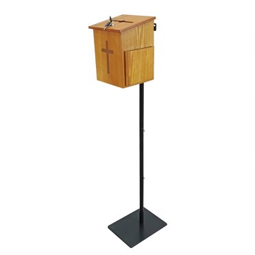 FixtureDisplays®boîte de Dons en MDF sur Pied pour Hall d'Entrée, Hall d'Entrée, Dîmes et Suggestion d'Offres, Collecte, Boîte de Vote 11065+10885