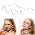 thumbnail image 4 of Fashion Half Glasses Frame No Lens Half Jeweled Frame Decorative Diamonds, 4 of 8