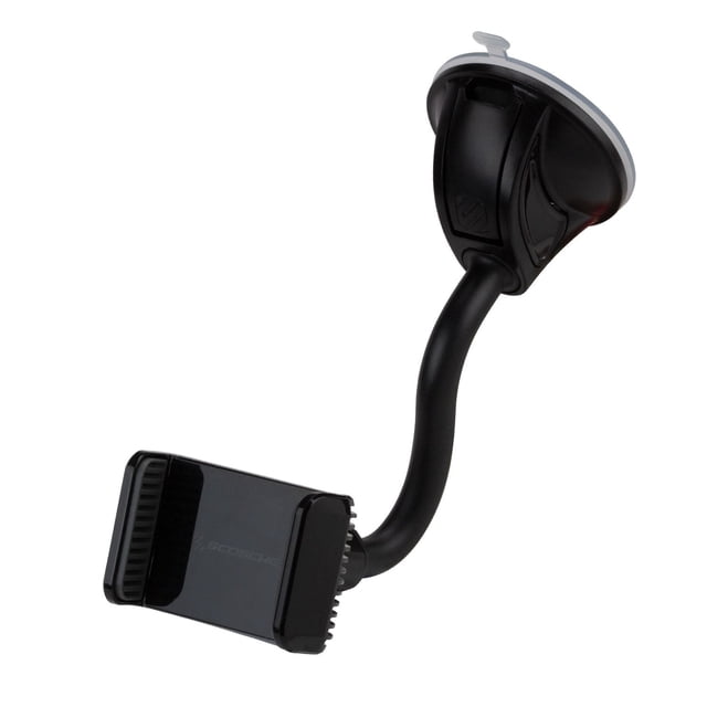 Scosche UH4WSML-SP Support de Téléphone Universel pour Fenêtre StickitTM Noir avec Bras à Col de Cygne flexible, base à Ventouse Forte pour Pare-Brise Ou surfaces Plates, Bras Ajustables pour Téléphones jusqu'à 3,8 Pouces de Large, et rotation à 360 Degrés pour Visionner un portrait Ou un Paysage, Idéal pour la Voiture, la Maison Ou le Bureau.