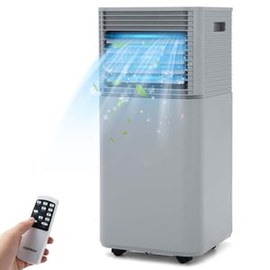 Gymax 3 en 1 portatif Air Conditionneur AC Unité Air Refroidissement 8000BTU 230 Gris de 2 pi2