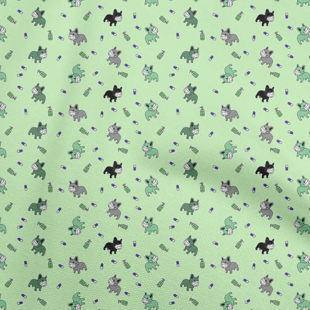 oneOone Cotton Flex Mint Green Fabric Medical Craft Projects Decor Fabric Printed By The Yard 40 Inch Wide