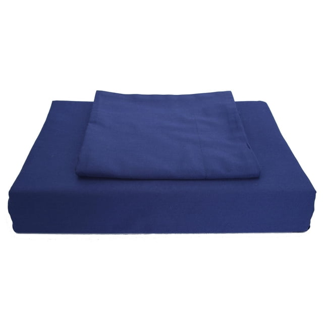 Maholi Maxwell Ensemble de Housse de Couette Bleu Marine, Fabriqué à Partir de Tissu 100 % Coton Égyptien Peigné avec des Propriétés Respirantes et Qui Évacuent l'Humidité pour un Meilleur Sommeil, Plié avec une texture Lisse Idéal pour la Literie.