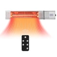 thumbnail image 1 of Gymax 1500W Infrared Wall Mount Space Heater Indoor Outdoor w/ Remote Control, 1 of 10