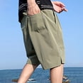 thumbnail image 4 of Cameland Men's Summer Beach Trousers Casual Drawstring Sports Have Pockets Short Pants, 4 of 4