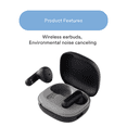 thumbnail image 3 of onn Wireless Earbuds with Environmental Noise Cancelling, 3 of 10