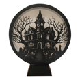 thumbnail image 2 of WHEANG Halloween Decorations Indoor Glass Globe 6.3" Battery Operated LED Lights With Bat Pattern Black Halloween Decor For Table Home, 2 of 4