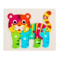 thumbnail image 1 of Wooden Three Dimensional Puzzles Large Animals Puzzle Boards Digital Cognition Childrens Educational Toy For Kids Learning Multicolor Wood 8.9X7X0.4 Inches B B, 1 of 8