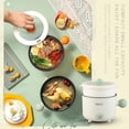 thumbnail image 3 of kurtrusly Electric Cooker Non-Stick Multifunctional Frying Pot Portable Travel Home Dormitory Dining Bar Cafe Kitchen Baking Cookware Green Single Layer, 3 of 6