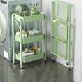 thumbnail image 2 of Chariot de Cuisine Pliant, Chariot de Rangement Multi-Couches, Installation Gratuite, Universel, Vert, 2 of 7