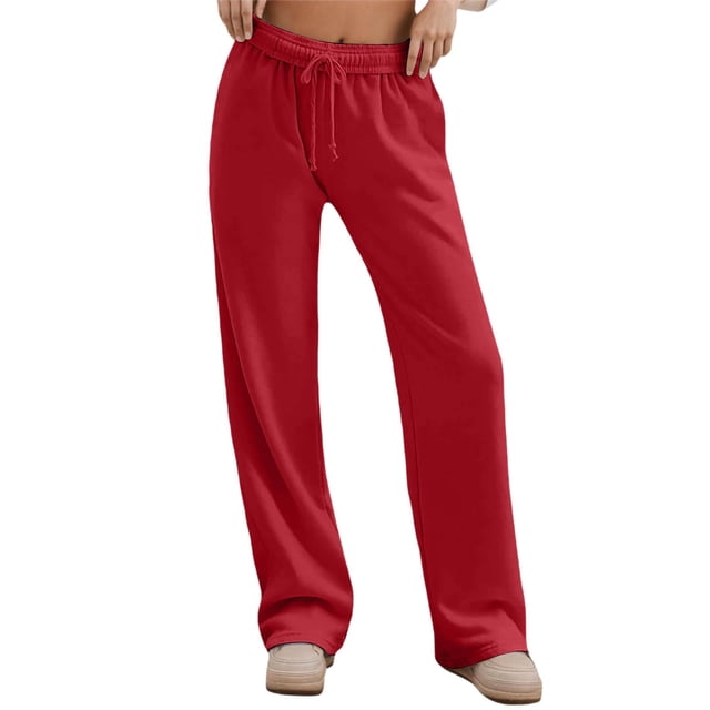 Womens Joggers Women's High Waist Casual Drawstring Pants Basic Solid Color Trousers for Daily Wear Comfortable Pants for Spring Fall Winter Season Size XL
