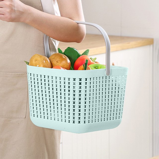 Vaidha Hollow Hand Basket Multifunctional Home Bathroom Plastic Storage