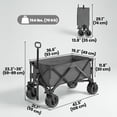 thumbnail image 3 of Outsunny Trolley on Wheels, Folding Camping Trailer, Dark Grey, 3 of 10