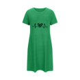 thumbnail image 4 of Rbaofujie Pyjama pour Femmes, Chemise de Nuit Courte Surdimensionnée pour Femmes, Robe Imprimée à Col Rond et Manches Courtes, Pyjama de Noël pour la Famille, 4 of 6