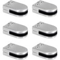 thumbnail image 1 of Glass Clamp,stainless Steel 6-8mm Brackets Adjustable Glass Clip Flat Back Connection For Balustrade Staircase Handrail 6pcs, 1 of 5