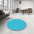 thumbnail image 4 of Ahgly Company Tapis d'Intérieur Rectangulaire Transitionnel Bleu Ciel Profond Lavable à la Machine, 7 Pieds x 10 Pieds, 4 of 7