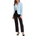thumbnail image 2 of INSPIRE CHIC Blazer de Travail pour Femme Col à Revers Veste à Manches Longues Blazer de Complet Bleu TG, 2 of 6