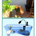 thumbnail image 4 of lionlar Réservoir Robuste pour Reptiles, Tortues et Tortues, Vivarium avec Rampe, Plateforme pour Se Prélasser, Bleu, 4 of 9