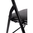thumbnail image 3 of Enduro Black Padded Vinyl Folding Chair, 18 '' x 17.3'' x 30.7'', 3 of 7