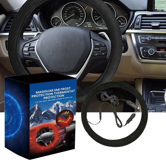 Amzcrzy Home Tools, Gardening Tools, Heated Steering Wheel Cover Car 12 V 38 Cm Car Steering Wheel Heating Warm Steering Wheel Heating Cover With Lighter Steering Wheel Cover S heated steering wheel