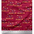 thumbnail image 1 of Soimoi Velvet Fabric Coral & Fish Ocean Printed Fabric 1 Yard 58 Inch Wide, 1 of 3