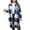 Blue, variant on Erwazi Women's Plaid Shacket Jacket oversized Button Down Long Shirt Jackets Fall Fashion Jacket with Flap Pocket