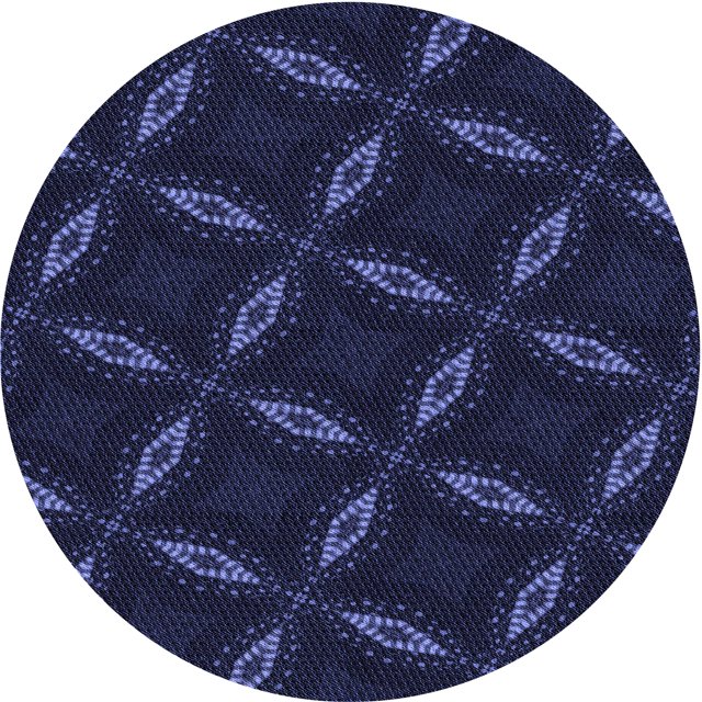 Ahgly Company Tapis Rond Lavable en Machine Intérieur Transitionnel Violet Pervenche Profond, 3 Pieds Rond