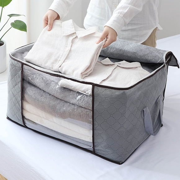 Sac de Rangement, Organisateur de Couettes, Non Tissé Visuel pour Vêtements et Literie, Rangement pour la Maison et Accessoires de Garde-Robe, Rangement Ordonné Antipoussière, Idéal pour Propriétaires, Organisateurs et Locataires