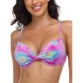 thumbnail image 2 of RELLECIGA Women's Push Up Bikini Top Twist Front Underwire Bathing Suit, 2 of 6