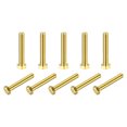 thumbnail image 1 of Unique Bargains Brass Hex Bolts, M5x30mm 10 Pack Fully Thread Grade 4.8 Machine Screws, 1 of 4