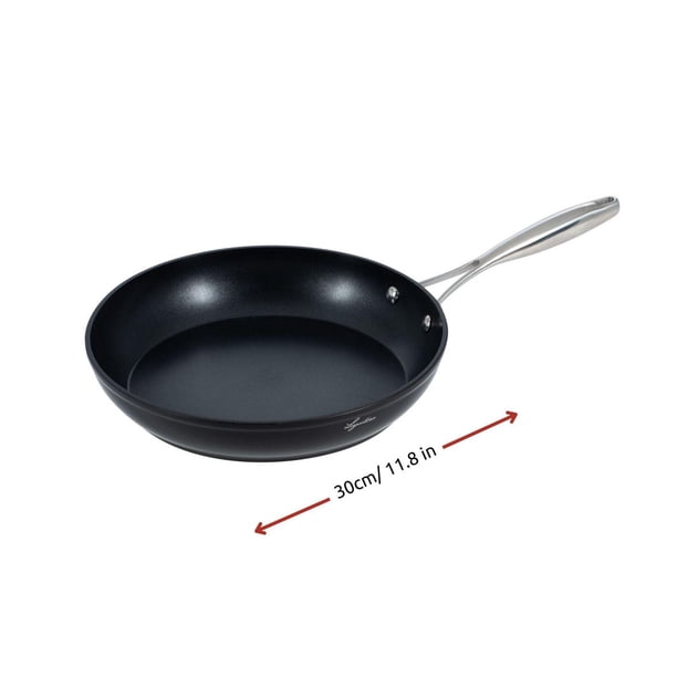 Lagostina Academy Clad Non-Stick 30 cm Skillet, Black, Induction