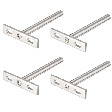 Unique Bargains 4 pcs 70mmx14mmx100mm Adjustable Blind Shelf Floating Support Invisible Brackets