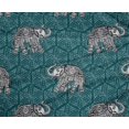 thumbnail image 4 of oneOone Polyester Lycra Fabric Elephant Block Print Fabric BTY 56 Inch Wide, 4 of 4